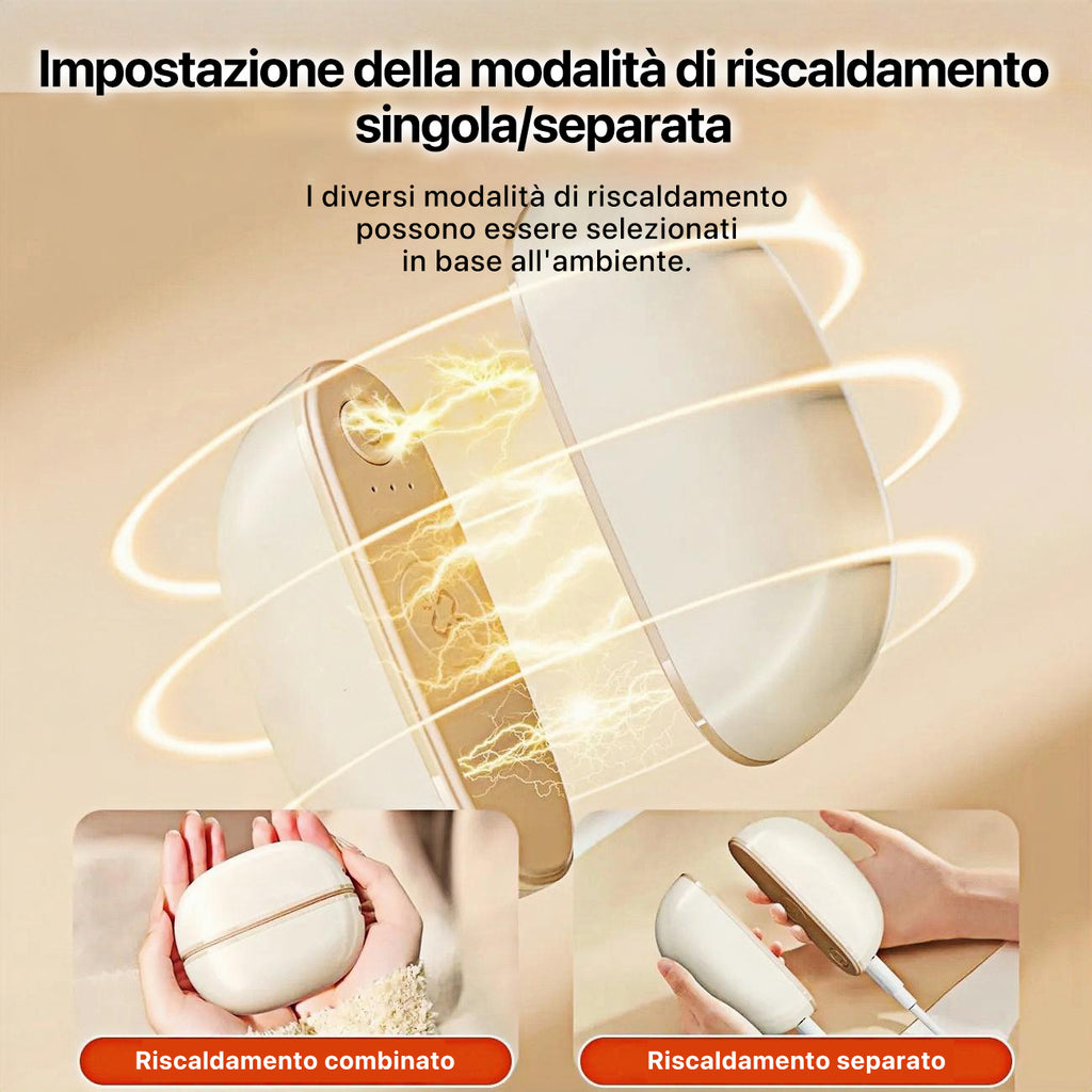 🔥 Mini scaldamani magnetico ✨ | Design separabile con riscaldamento al grafene – caldo in modo rapido e sicuro!