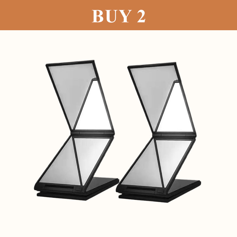 💥Specchio pieghevole a 360° per auto-ritaglio e trucco – disponibile anche la vista posteriore 