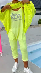 🚚Thuisbezorgd gratis✨🌸Tuta da donna con stampa di lettere e jasje casual con grembiule holle