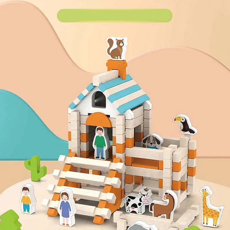 Blocchi di Costruzione in Legno Educativi