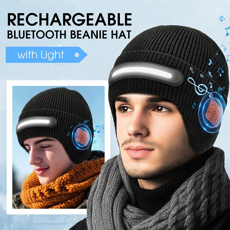 Cappello Beanie Ricaricabile con Bluetooth e Luce