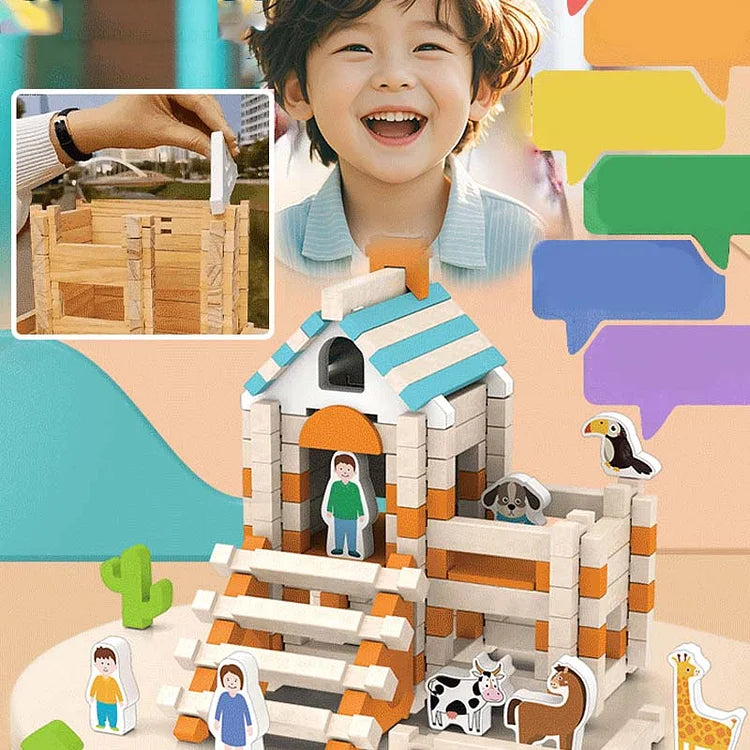 Blocchi di Costruzione in Legno Educativi