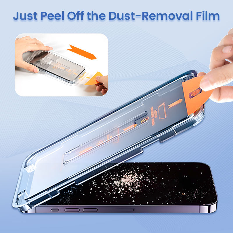 🔥50% UIT🔥Proteggi schermo in vetro Gehard 4K HD/anti-sluipend con installazione automatica di Stofeliminazione per iPhone 