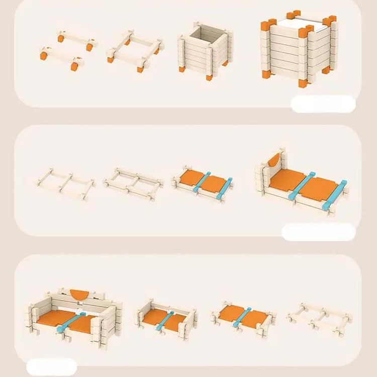 Blocchi di Costruzione in Legno Educativi