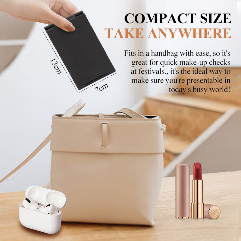 💥Specchio pieghevole a 360° per auto-ritaglio e trucco – disponibile anche la vista posteriore 