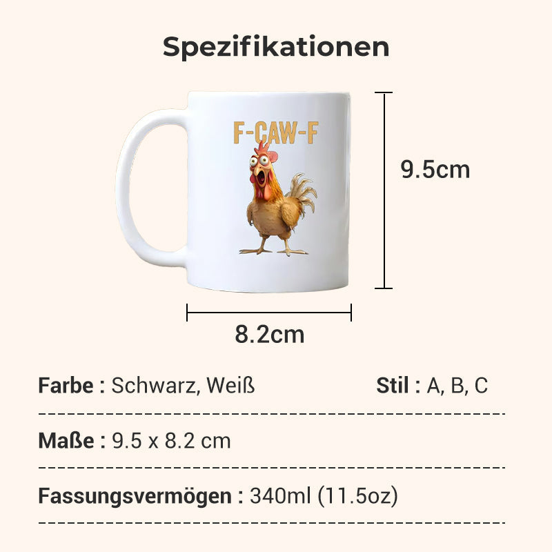 ⏳ULTIMO GIORNO DI SALDI - 50% DI SCONTO!! Tazza divertente con pollo F-Caw-F 