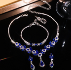 💎Elegante set di collane e orecchini con fiori e perle d'acqua in 2 pezzi💕