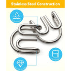 Rompicapo in metallo con anello da otto pezzi, versione blu