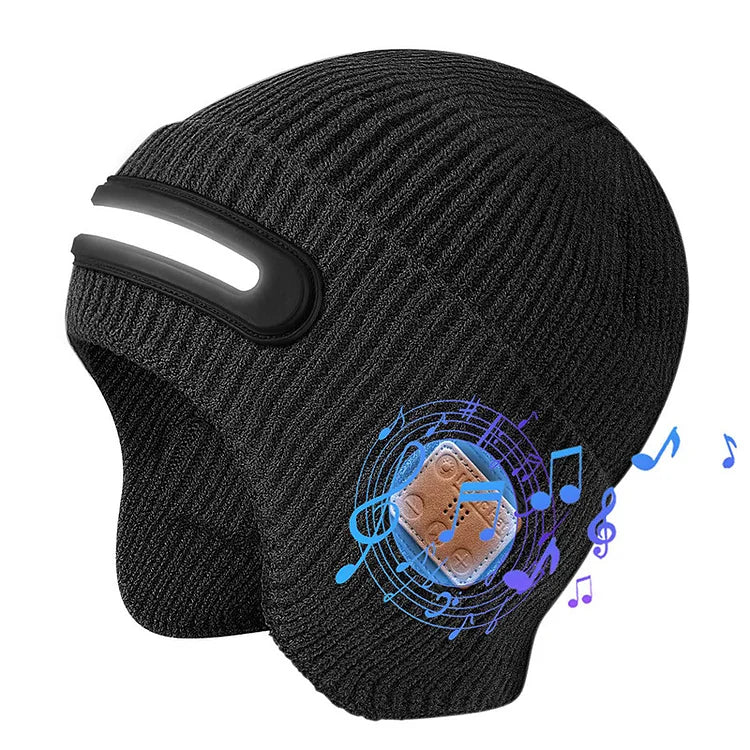 Cappello Beanie Ricaricabile con Bluetooth e Luce