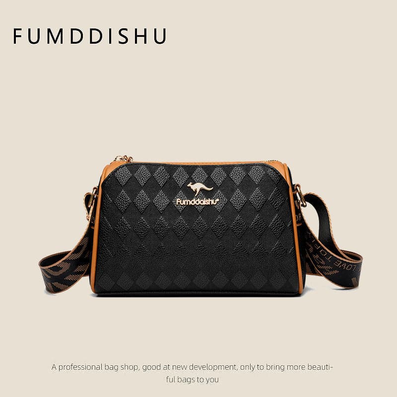 [Il miglior regalo per i capelli] Borse alla moda con motivo a rombi, grande capacità, 3 strati, borse a tracolla