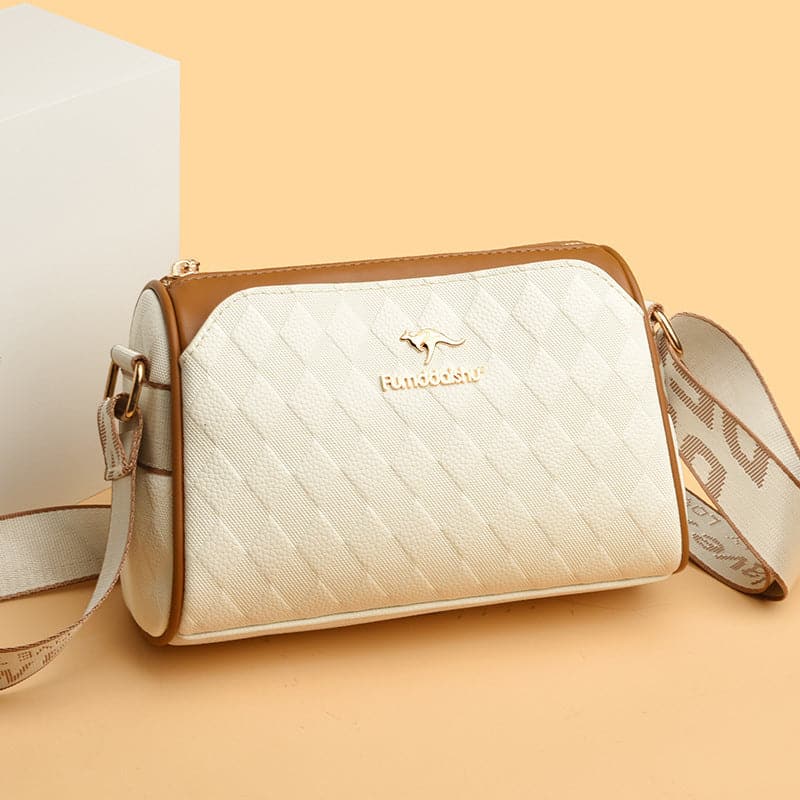 [Il miglior regalo per i capelli] Borse alla moda con motivo a rombi, grande capacità, 3 strati, borse a tracolla