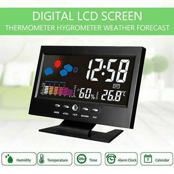 Monitor digitale della temperatura a LED Weersverwachting Sveglia con pannello LED 
