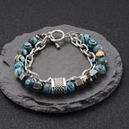 Perfetto braccialetto Cadeau-Retrò Met Malachietstenen Kralen 