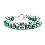 Perfetto braccialetto Cadeau-Retrò Met Malachietstenen Kralen 