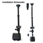 Fonteinpomp con illuminazione a LED colorata 