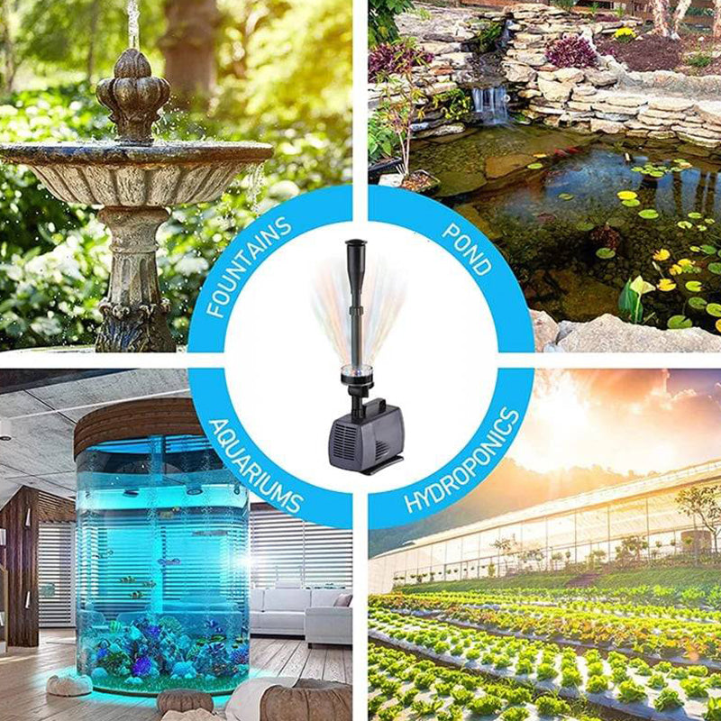 Fonteinpomp con illuminazione a LED colorata 