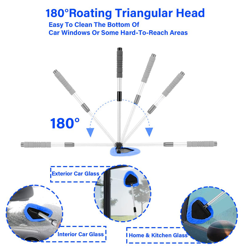 Set per la pulizia del parabrezza dell'auto - estensibile e girevole a 180°