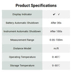Mini set di distanziometro laser portatile