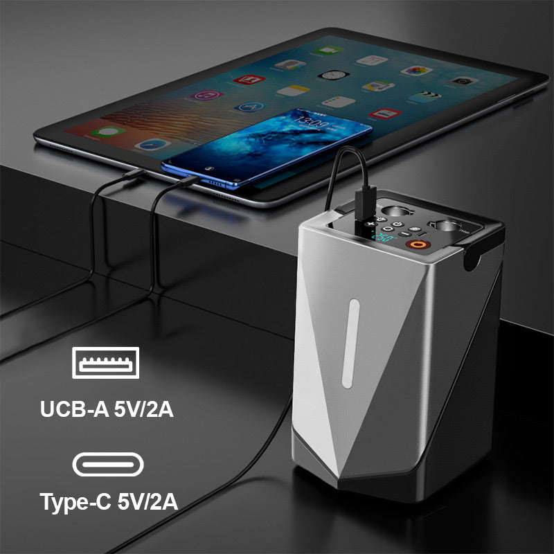 Avviatore di emergenza multifunzionale con pompa dell'aria e blazer