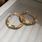 🌸🌸🌸La prevendita è aperta!!! Chi prima arriva, meglio alloggia!！！Orecchini circolari con zirconi