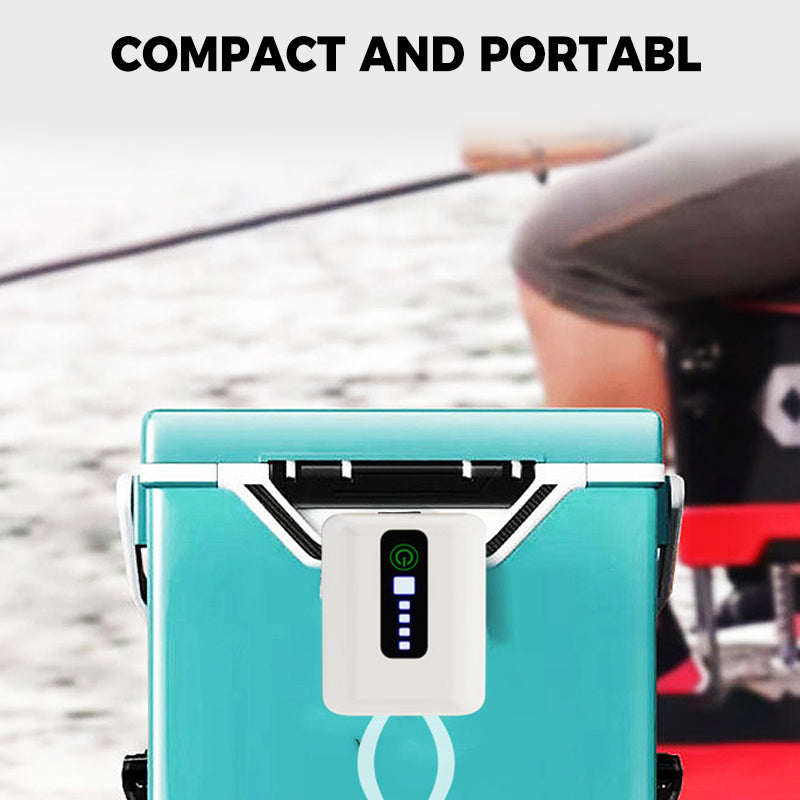 Pompa d'aria per acquario portatile e caricabile