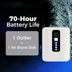 Pompa d'aria per acquario portatile e caricabile