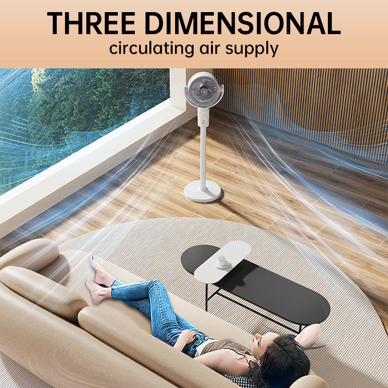 Ventilatore con oscillazione automatica regolabile Hoogte e Afstandsbediening-Desktop, Stand, Op De Vloer