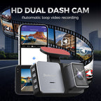 Dashcam HD con obiettivo anteriore e posteriore