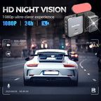 Dashcam HD con obiettivo anteriore e posteriore
