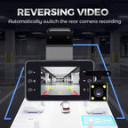 Dashcam HD con obiettivo anteriore e posteriore