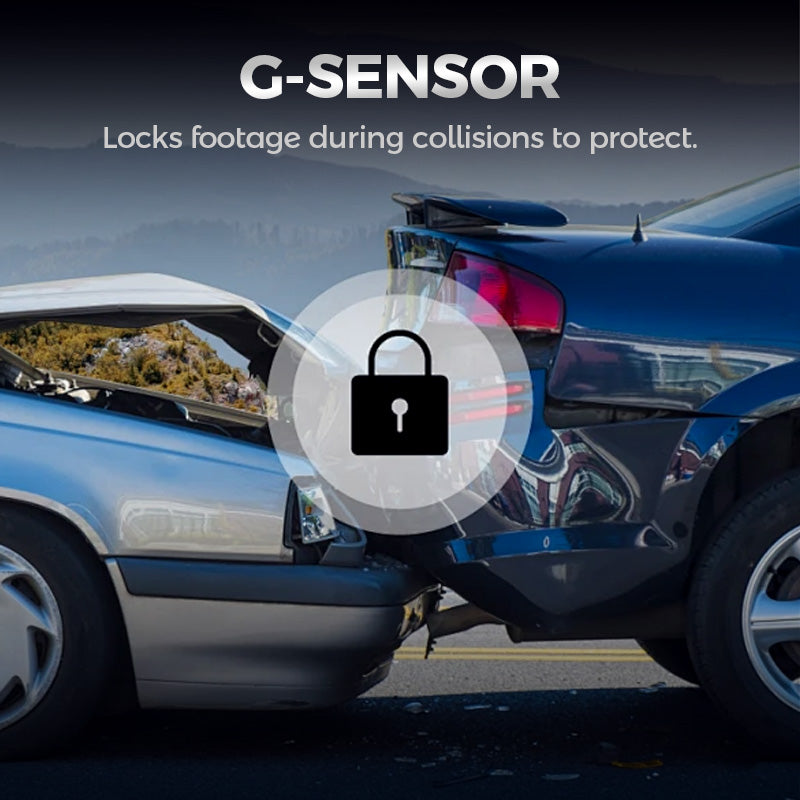 Dashcam HD con obiettivo anteriore e posteriore