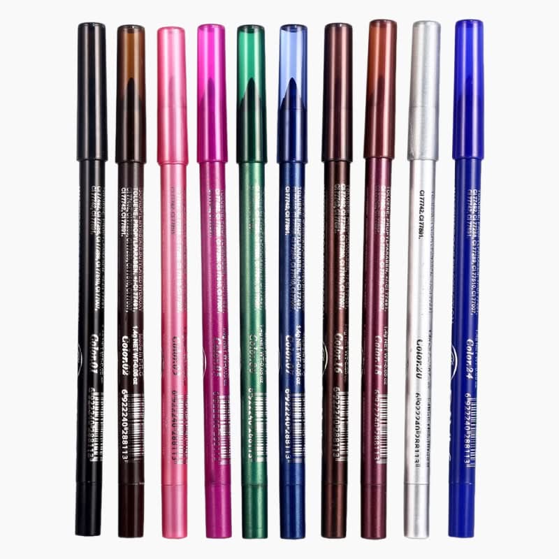 Applicare 10 pezzi di eyeliner colorato