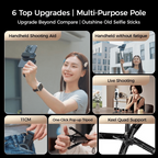 Bastone per selfie magnetico girevole a 360° multifunzionale 4 in 1
