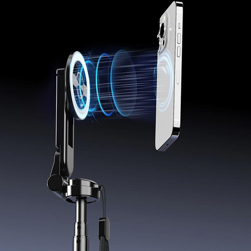 Bastone per selfie magnetico girevole a 360° multifunzionale 4 in 1