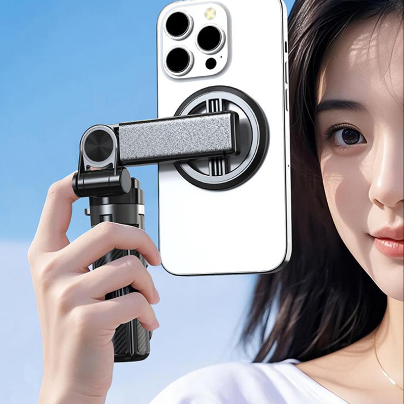 Bastone per selfie magnetico girevole a 360° multifunzionale 4 in 1