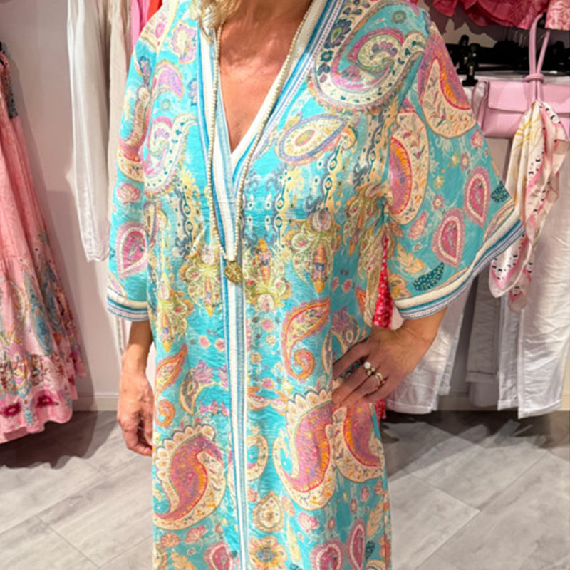 👗Dames comfortabele losse printjurk💕