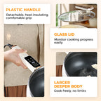 Wok elettrico con anti-aanbaklaag