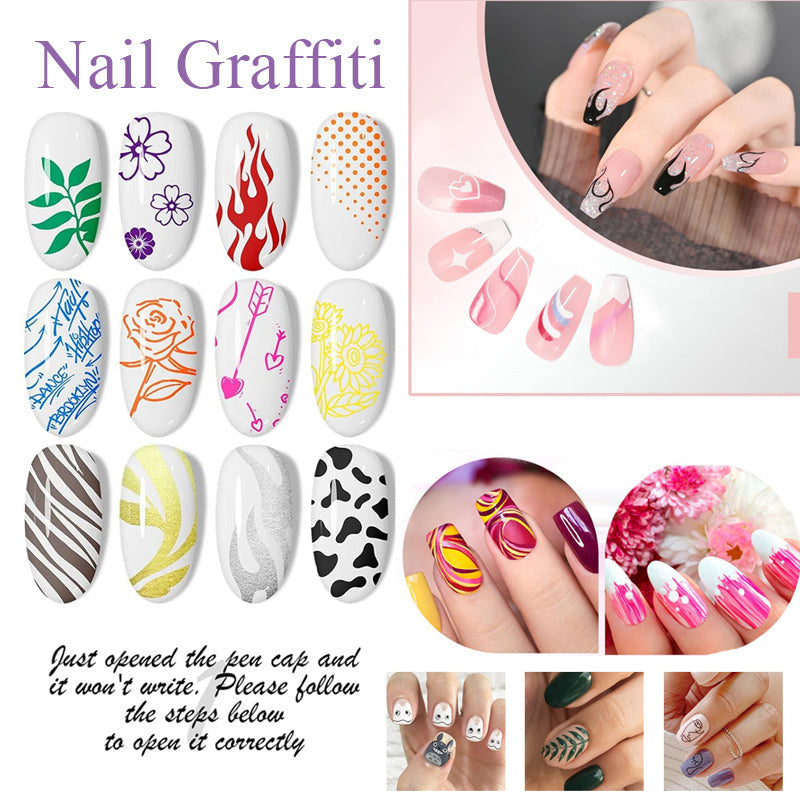 🎁vendita calda sconto del 50%⏳Set di penne per nail art a 12 colori