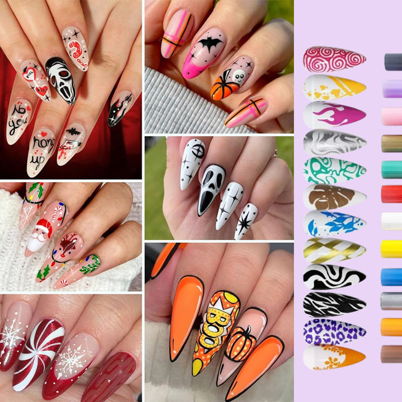 🎁vendita calda sconto del 50%⏳Set di penne per nail art a 12 colori