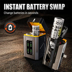 Power bank portatile con batteria rimovibile