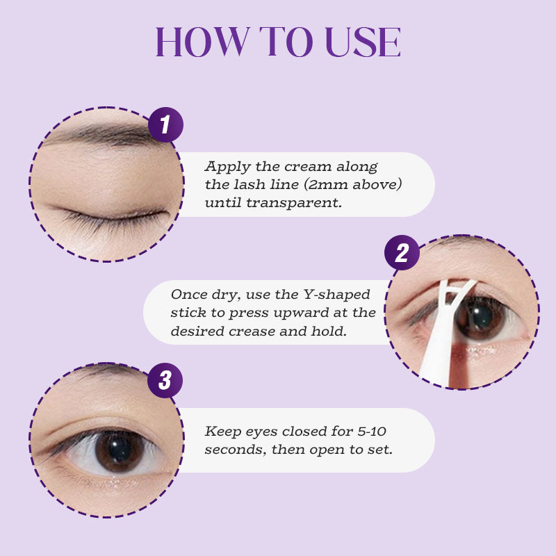 Crema modellante invisibile e a lunga tenuta per la piega della doppia palpebra