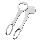 2 pezzi di RVS Winkelwagenmunt Sleutelhangers