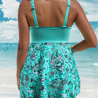 Top con fasce e comodi pantaloncini da bagno: badpak in tweed