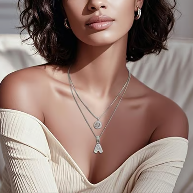 Gouden alfabet hanger ketting