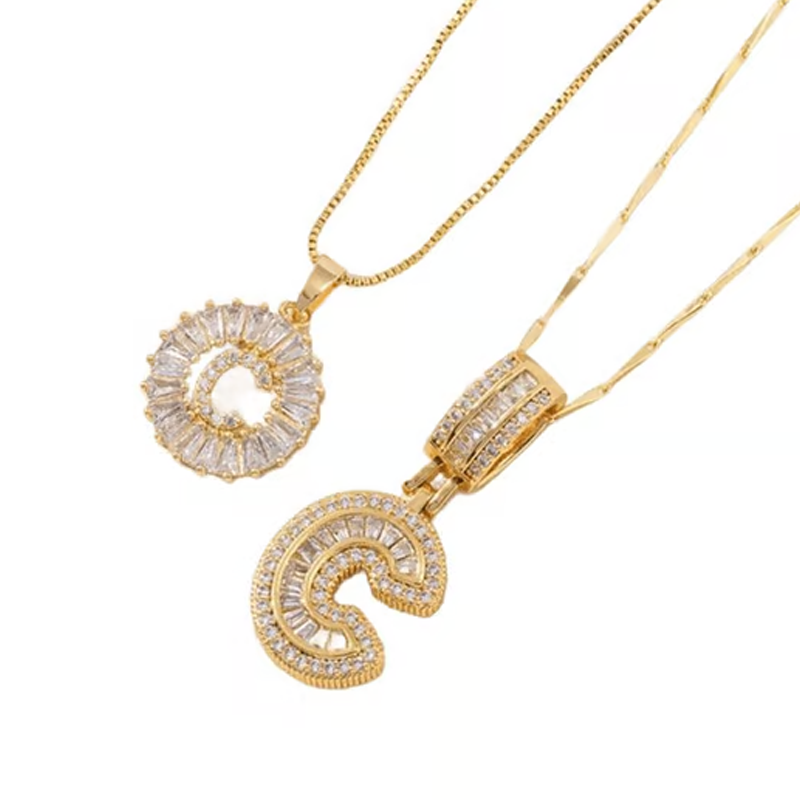 Gouden alfabet hanger ketting