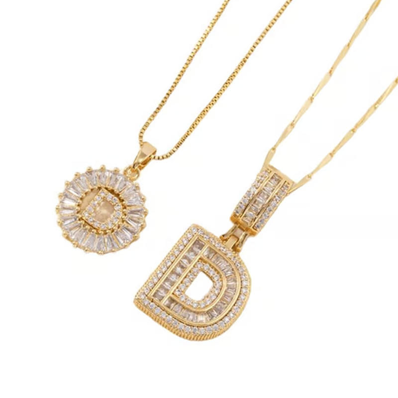 Gouden alfabet hanger ketting