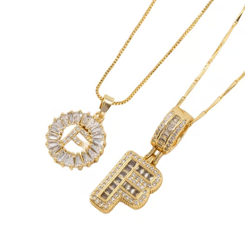 Gouden alfabet hanger ketting