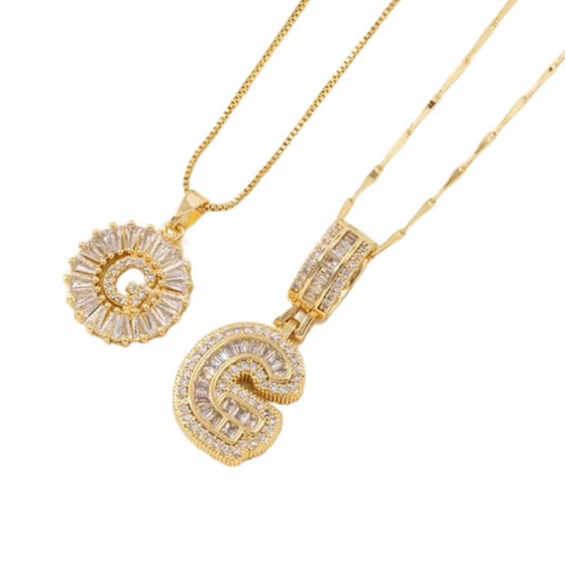 Gouden alfabet hanger ketting