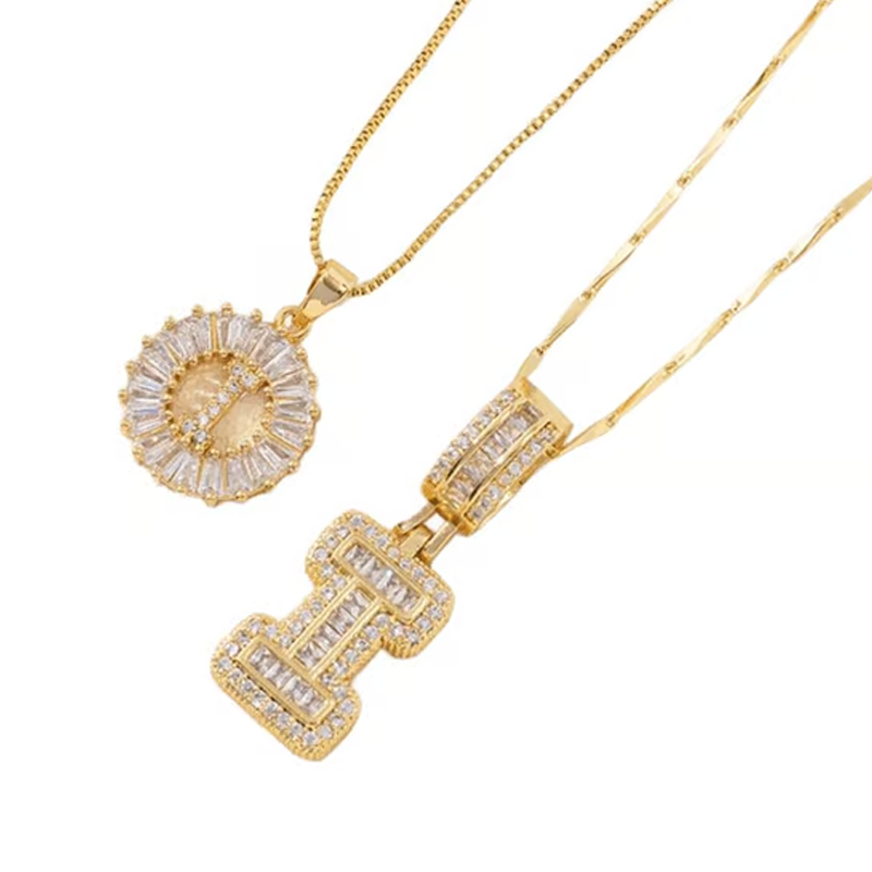 Gouden alfabet hanger ketting