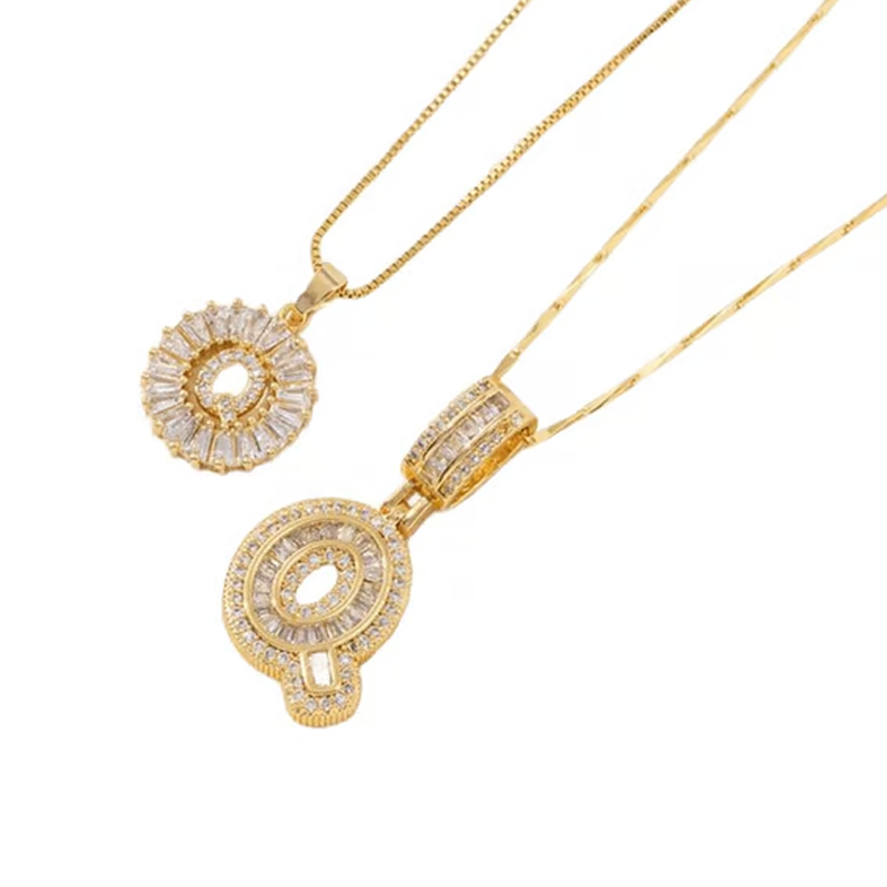 Gouden alfabet hanger ketting